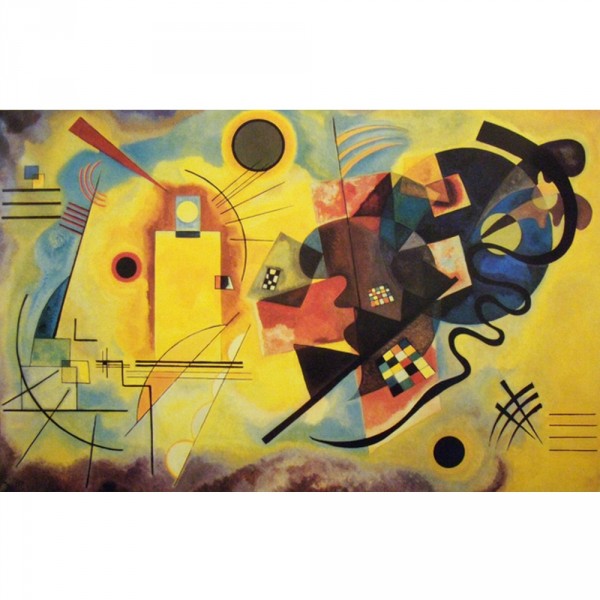 Puzzle d'art en bois 350 pièces Michèle Wilson : Kandinsky : Jaune, bleu, rouge - PMW-A106-350