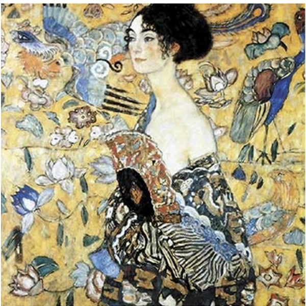 Puzzle d'art en bois 350 pièces Michèle Wilson  -  Klimt  :  La dame à l'évantail - PMW-A515-350
