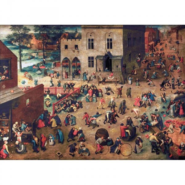 Puzzle d'art en bois 500 pièces : Bruegel : Jeux d'enfants - PMW-A904-500