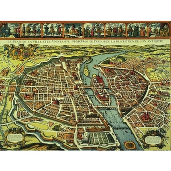 Puzzle d'art en bois 500 pièces Michèle Wilson - Plan de Paris XVIIème - PMW-P812-500