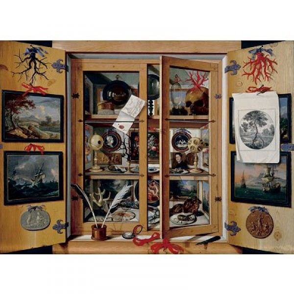 Puzzle d'art en bois 500 pièces Michèle Wilson - Trompe l'oeil : Cabinet de curiosité - PMW-A108-500