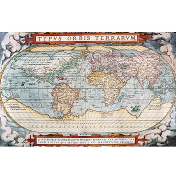 Puzzle d'art en bois 5000 pièces Michèle Wilson - Carte du monde : La théâtre du monde - PMW-A292-5000
