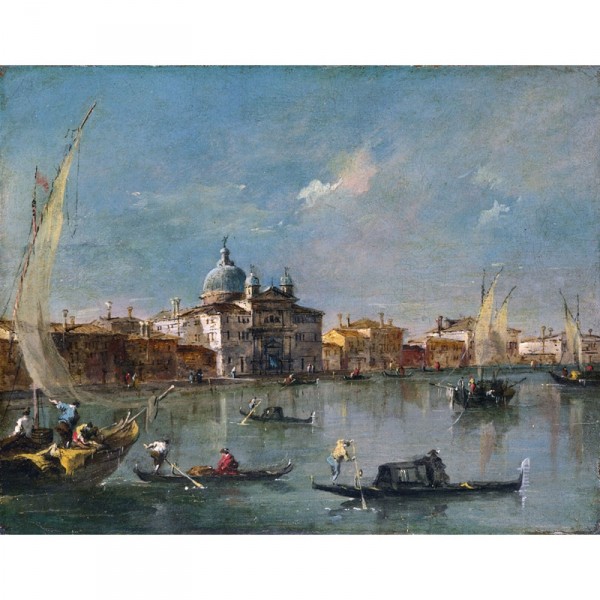 Puzzle d'art en bois 650 pièces : Guardi : Vue du canal du Canareggio - PMW-A247-650