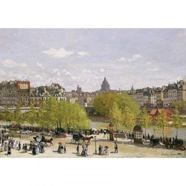 Puzzle d'art en bois 650 pièces Michèle Wilson - Monet : Quai du Louvres Paris - PMW-A287-650