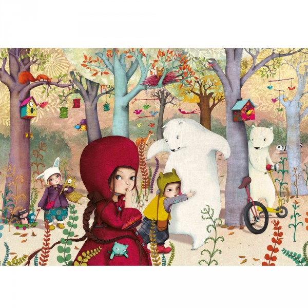 Puzzle en bois : Art maxi 24 pièces : Sophie Lebot : Rencontre en forêt - PMW-W308-24