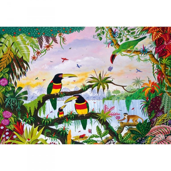 Puzzle en bois Art Maxi 100 pièces : Thomas : La jungle - PMW-W162-100