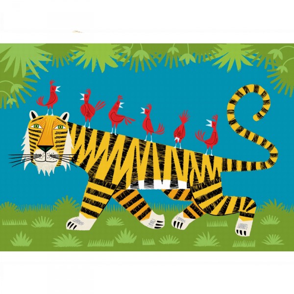 Puzzle en bois Art Maxi 24 pièces : Olivier Lake : Le tigre - PMW-W159-24