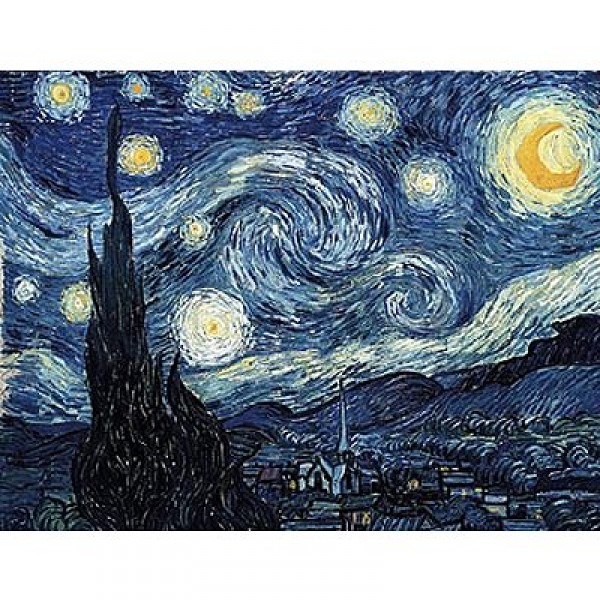 Puzzle en bois - Art maxi 50 pièces - Van Gogh : Nuit étoilée - PMW-W94-50