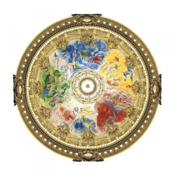 Puzzle d'art en bois 80 pièces : Plafond de l'Opéra de Paris, Chagall - PMW-A654-80