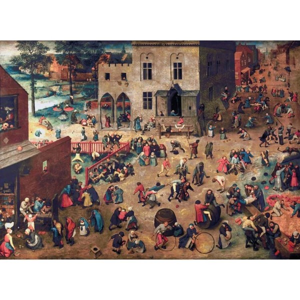 Puzzle d'art en bois 300 grosses pièces : Jeux d'enfants, Brueghel - PMW-H904-300