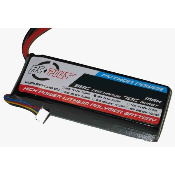 PYTHON POWER 35C Cont. 70C Burst 4300 mAh 3S1P - PRO-RC-A35-4300-3S1P