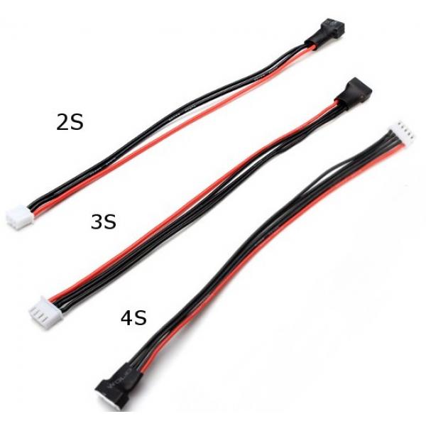 Balance Cable Extensions, Black 230mm, 2S, 3S, 4S LiPo, JST-XH - RDNA0333
