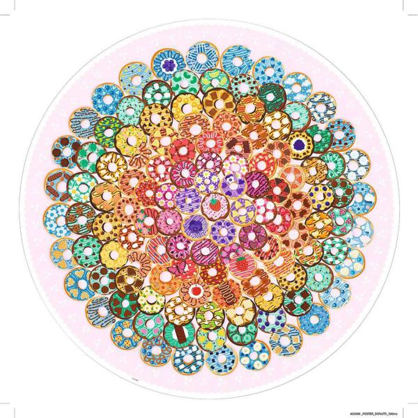 Puzzle rond 500 pièces : Donuts (Circle of Colors) - Ravensburger-17346