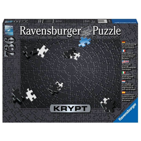 Puzzle 736 pièces : Krypt Puzzle : Noir - Ravensburger-15260