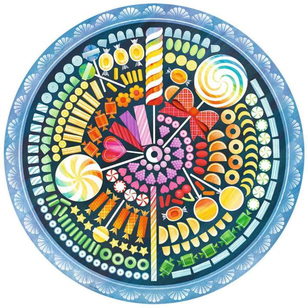 Puzzle rond 500 pièces : Bonbons (Circle of Colors) - Ravensburger-17350