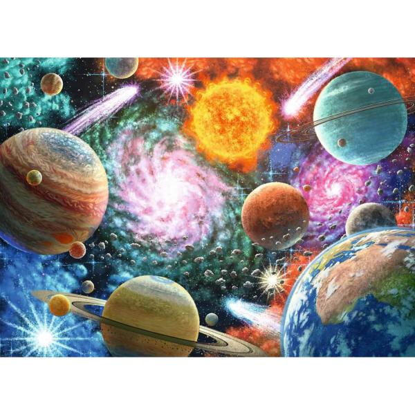 Puzzle 100 pièces XXL :  Étoiles et planètes - Ravensburger-13346
