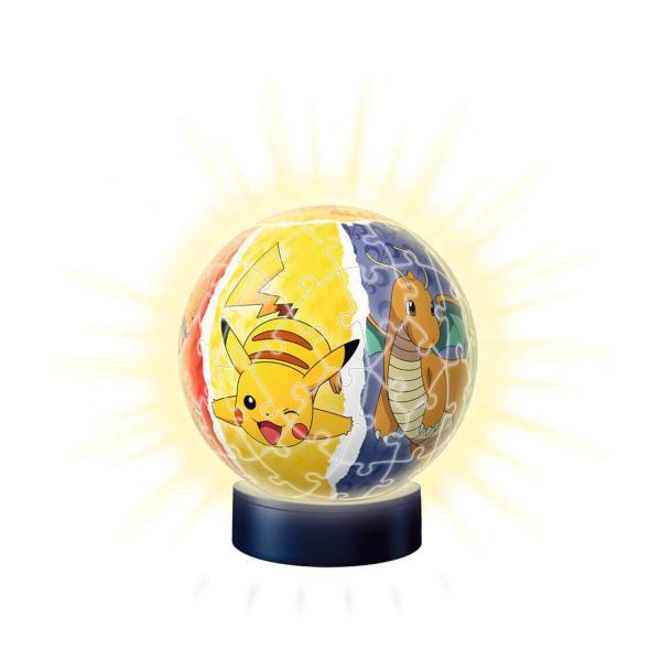 Puzzle 3D Ball 72 pièces lumineux : Pokémon - Ravensburger-11547