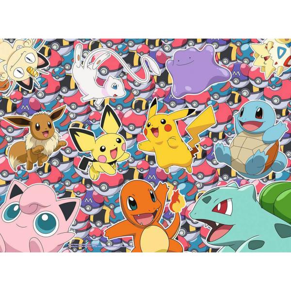 Puzzle 100 pièces XXL :  Pokémon : Prêt pour la bataille ! - Ravensburger-13338