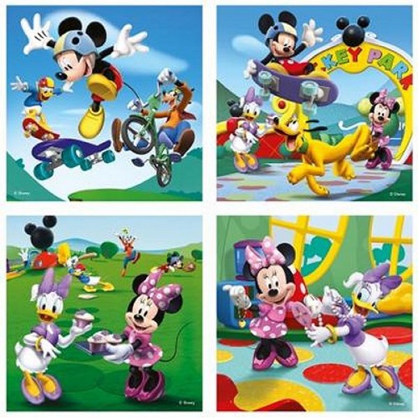4 puzzles - 25 et 36 pièces : Mickey et ses amis s'amusent - Ravensburger-07214