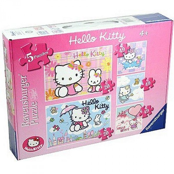 5 puzzles - 20 et 49 pièces : Hello Kitty - Ravensburger-07393