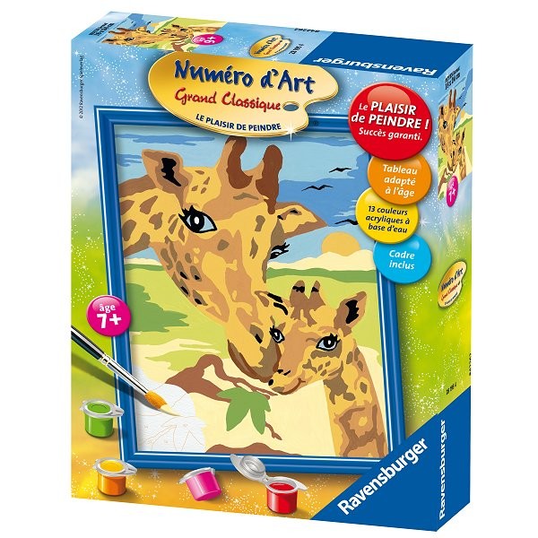 Peinture au numéro Junior : Les deux girafes - Ravensburger-28195