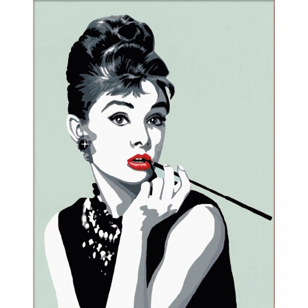 Peinture au numéro : Numéro d'Art Grand Format Classique : Audrey Hepburn - Ravensburger-28432