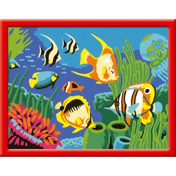 Peinture au numéro : Numéro d'Art Petit format : Poissons multicolores - Ravensburger-27942