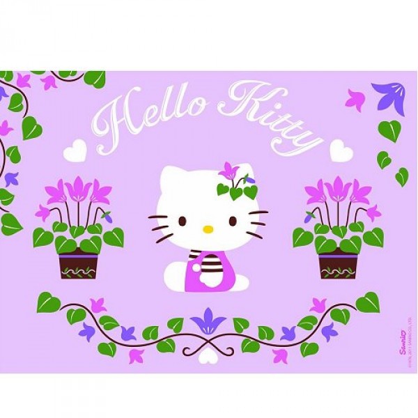 Puzzle 100 pièces - Hello Kitty jardine - Nathan-Ravensburger-86695