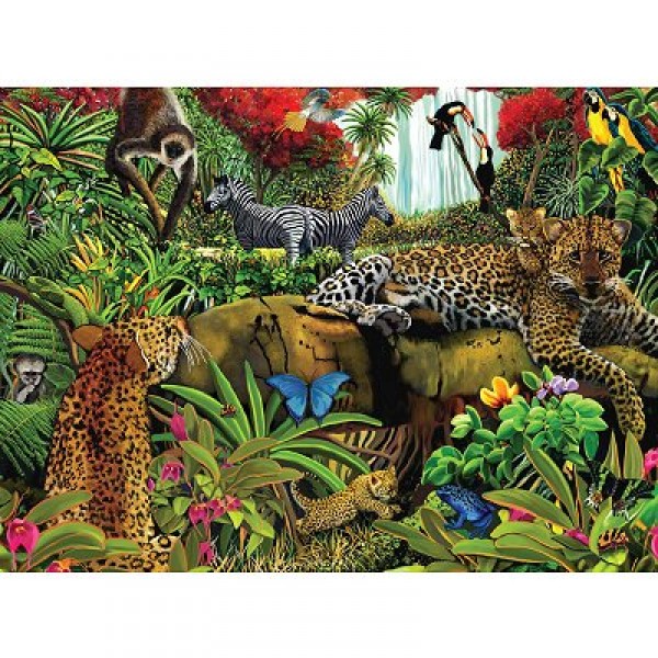 Puzzle 100 pièces - Les animaux de la jungle - Ravensburger-10781