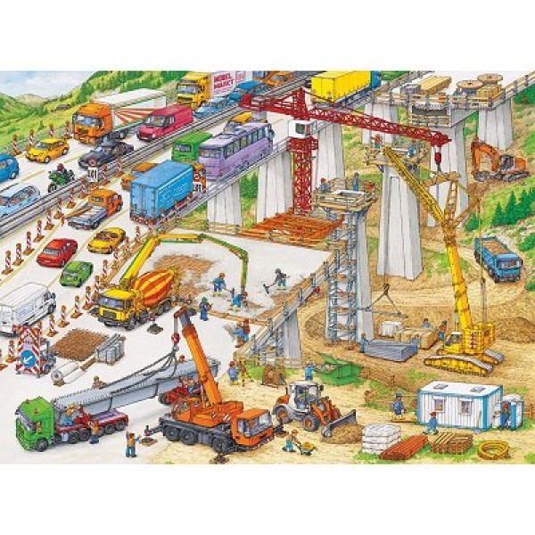 Puzzle 100 pièces - Gigantesque chantier - Ravensburger-10896