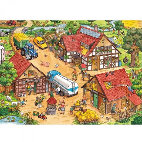 Puzzle 100 pièces XXL -  Activités à la ferme - Ravensburger-10613