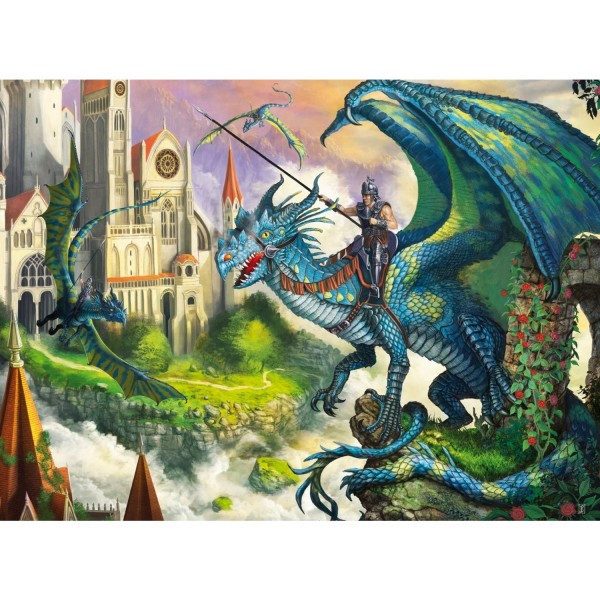 Puzzle 100 pièces XXL : Combat de dragons - Ravensburger-10876