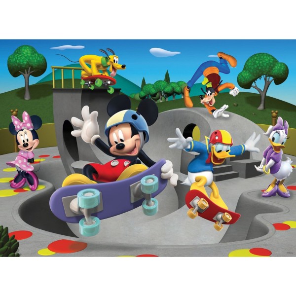 Puzzle 100 pièces XXL : Mickey et ses amis au skate parc - Ravensburger-10871