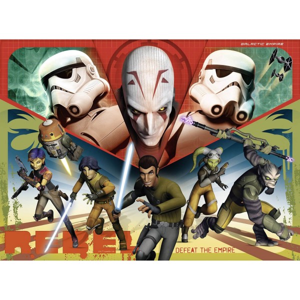 Puzzle 100 pièces XXL : Star Wars Rebels : Héros de l'Empire - Ravensburger-10563
