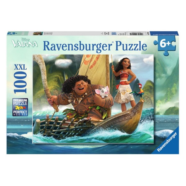 Puzzle 100 pièces XXL : Vaiana et Maui - Ravensburger-10943