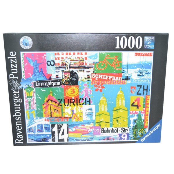 Puzzle 1000 pièces : Bienvenue à Zürich - Ravensburger-19362