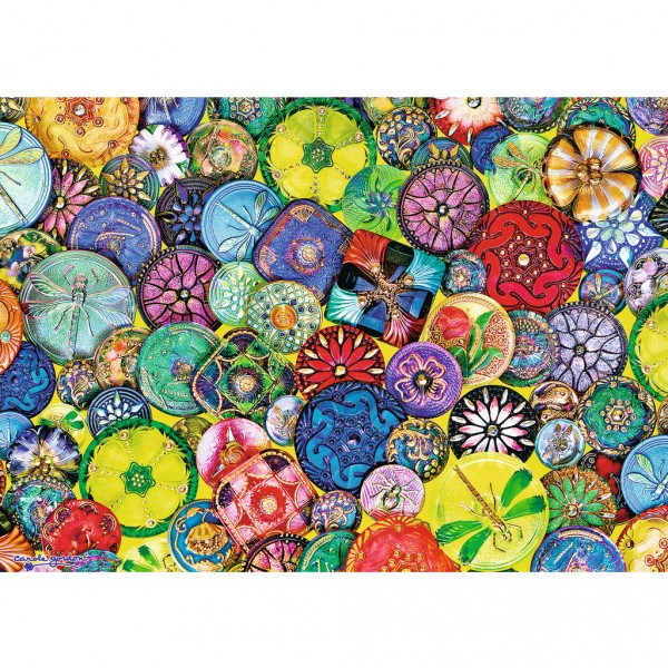 Puzzle 1000 pièces : Boutons colorés - Ravensburger-19405
