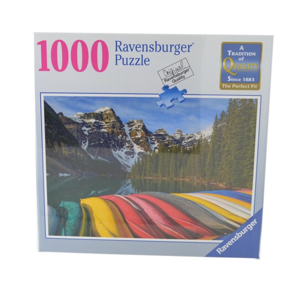 Puzzle 1000 pièces : Canoës de montagne - Ravensburger-80169