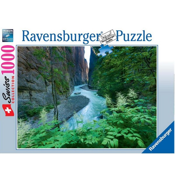 Puzzle 1000 pièces : Collection suisses : Gorges de l'Aar - Ravensburger-19354