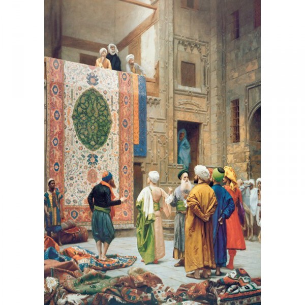 Puzzle 1000 pièces : Jean-Léon Gérôme : Marchand de tapis au Caire - Ravensburger-19028