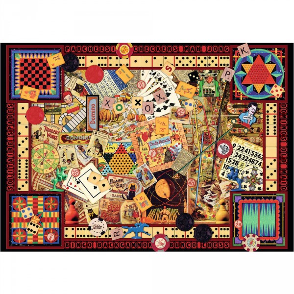 Puzzle 1000 pièces : Jeux de société - Ravensburger-19406