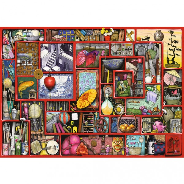 Puzzle 1000 pièces : La boîte rouge - Ravensburger-19398