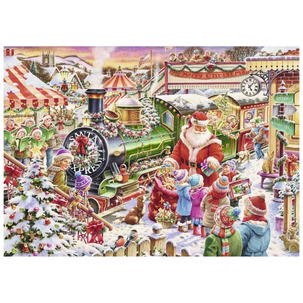 Puzzle 1000 pièces : La distribution par le Père Noël - Ravensburger-19420