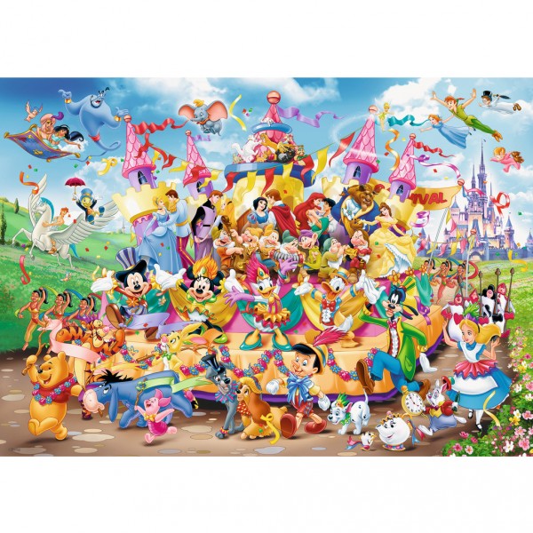 Puzzle 1000 pièces : Le carnaval de Disney - Ravensburger-193837
