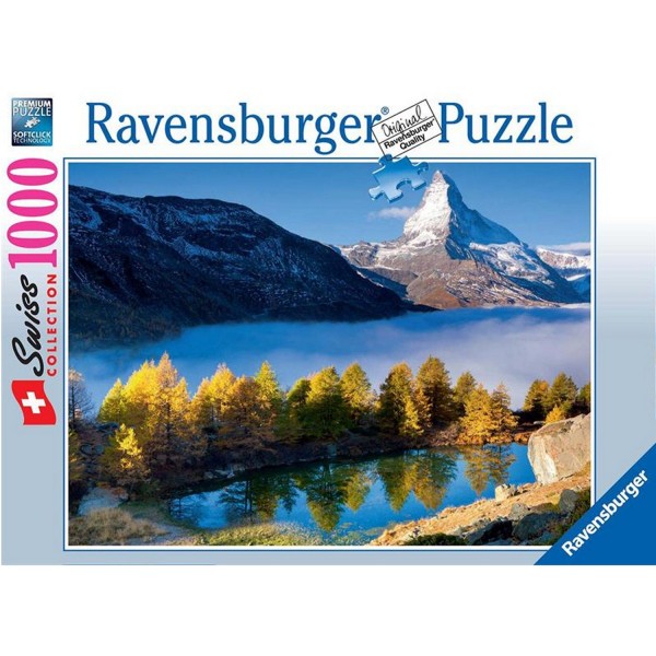 Puzzle 1000 pièces : Le Cervin et le Lac Grindjisee - Ravensburger-19350