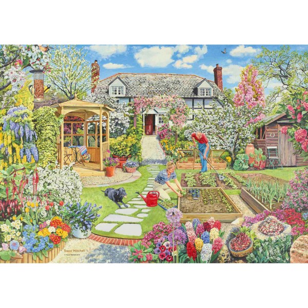 Puzzle 1000 pièces : Le jardin au printemps - Ravensburger-19108