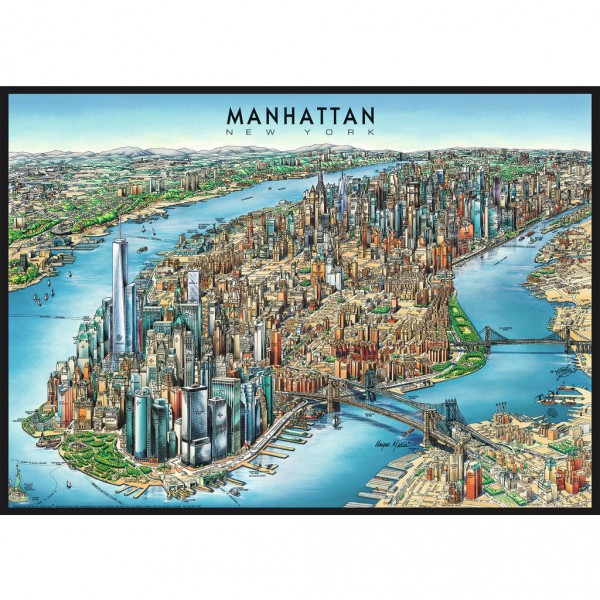 Puzzle 1000 pièces : Manhattan, New York - Ravensburger-19399