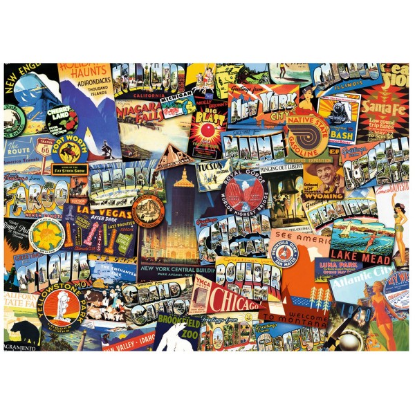 Puzzle 1000 pièces : Road Trip Usa - Ravensburger-81370