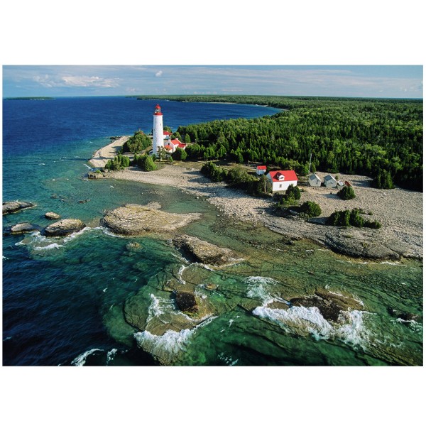 Puzzle 1000 pièces : Un phare à la péninsule de Bruce, Canada - Ravensburger-19152
