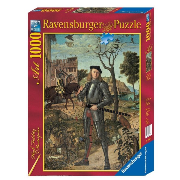 Puzzle 1000 pièces : Vittore Carpaccio : Portrait d'un jeune chevalier dans un paysage - Ravensburger-19307